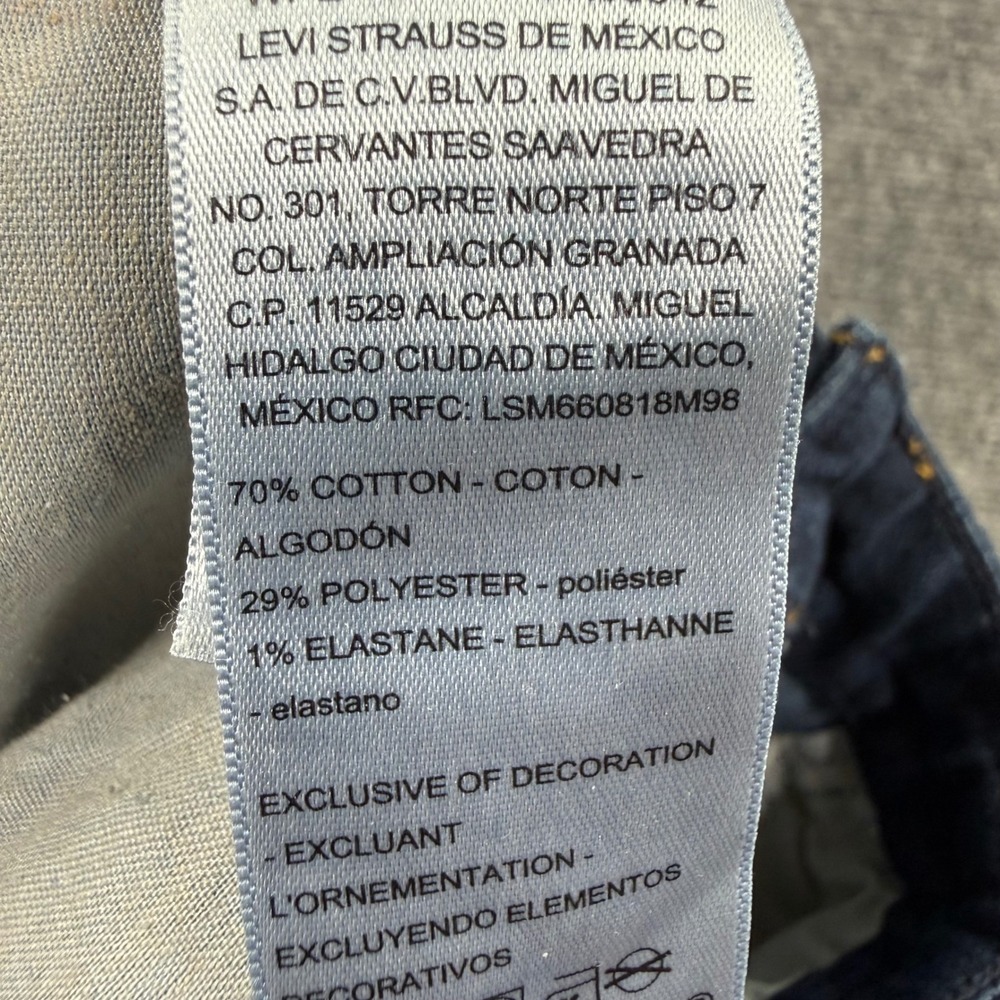 Signature by Levi Strauss Jeans 12M W31 L32 Dark Wash Mid-Rise Bootcut Women's - Picture 4 of 12